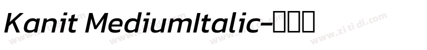 Kanit MediumItalic字体转换
